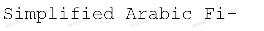 Simplified Arabic Fi字体转换